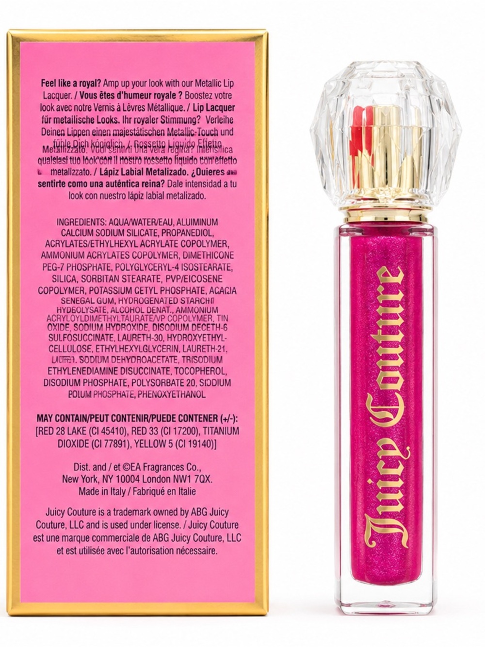 Juicy Couture Metallic Lip Lacquer — Shade Femme Metale Shimmering Hot Pink - Picture 2 of 4